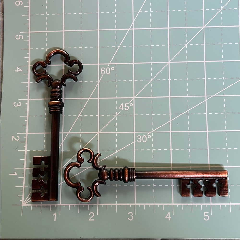 Pair of Bronze Skeleton Keys